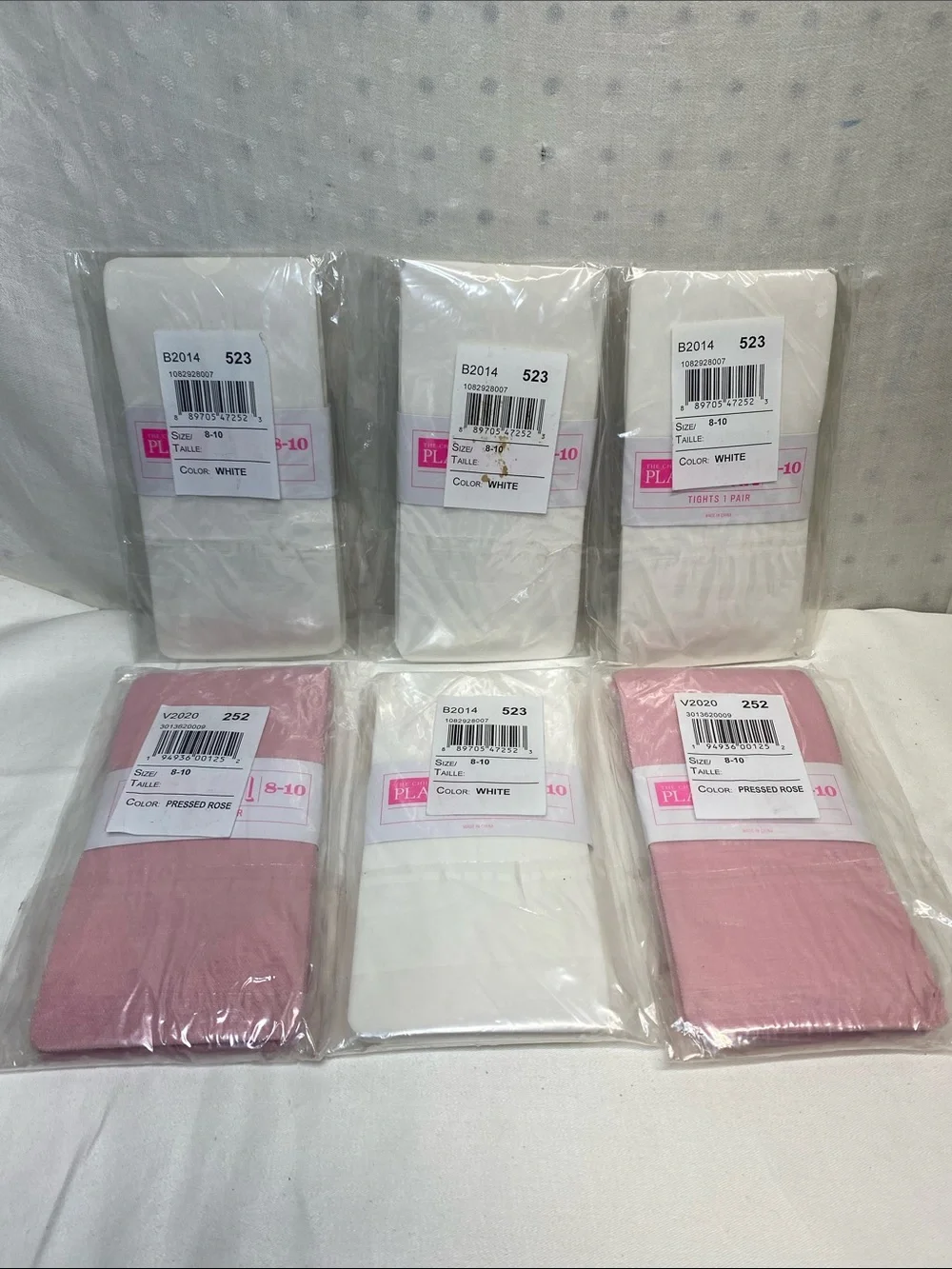 The Children's Place Girls' Leggings White and Pressed Rose Pink Lot Of 6 NWT